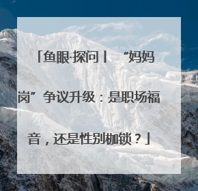 鱼眼·探问丨 “妈妈岗”争议升级：是职场福音，还是性别枷锁？